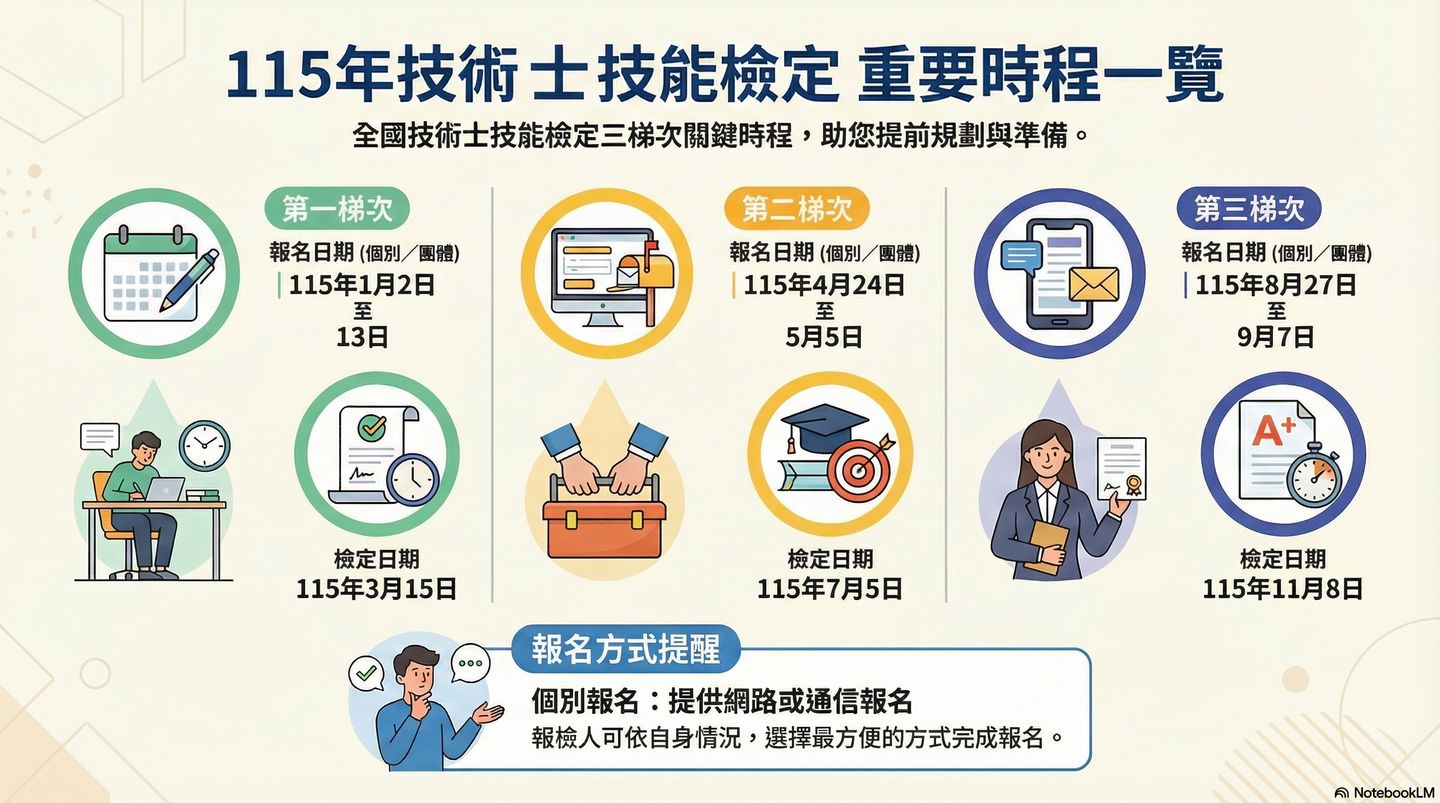 就服乙級考試報名時間表